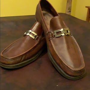 Brown leather Ferragamo loafers
